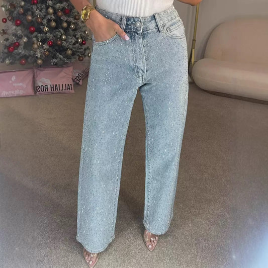 Sparkle Straight Denim Jeans