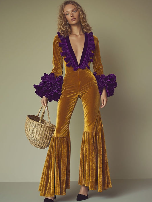 Glam Purple Party Jumpsuit