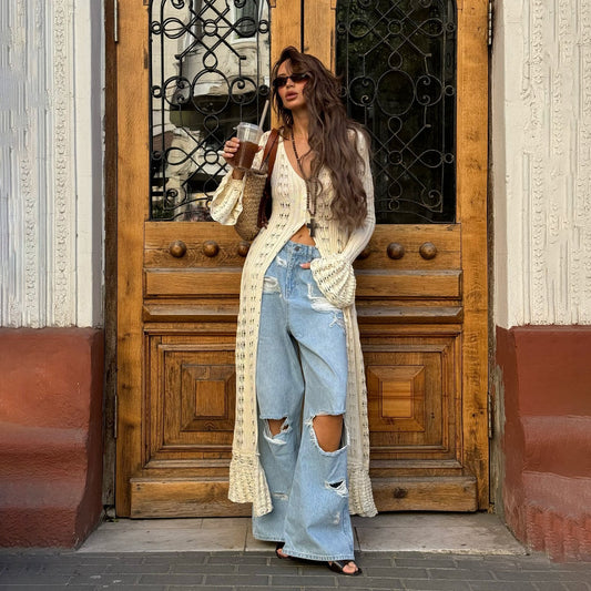 Boho Chic Bell Sleeve Cardigan