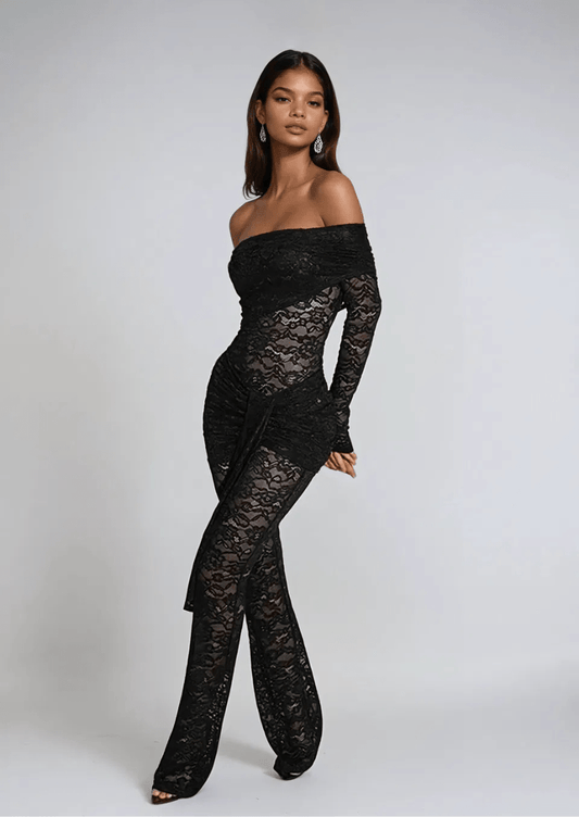Stylish Black Lace Jumpsuit