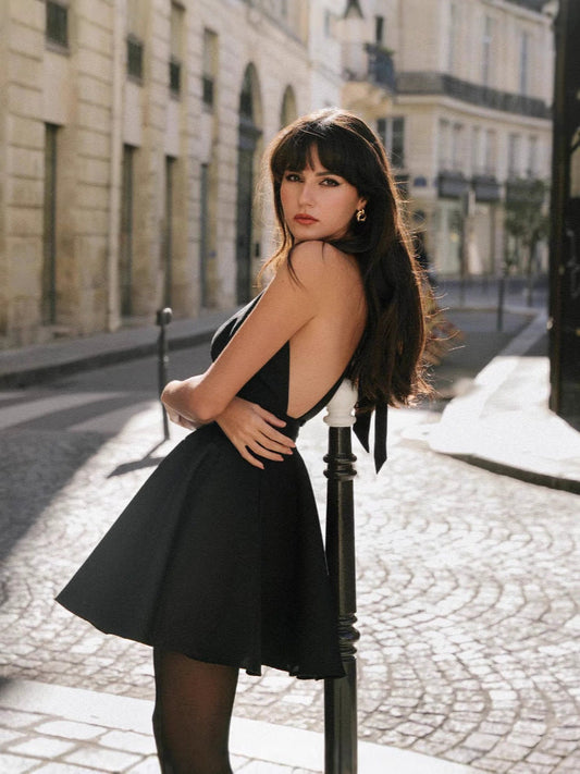 Chic Black Swing Dress