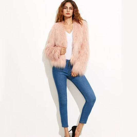 Cozy Shaggy Faux Fur Coat