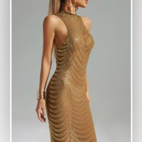 Glimmer Glam Mesh Dress