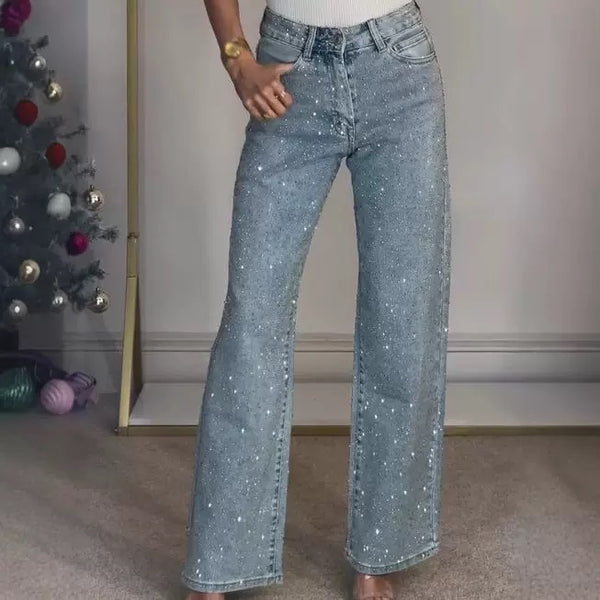 Sparkle Straight Denim Jeans