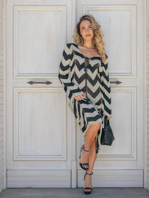 Chic Striped Maxi Sundress