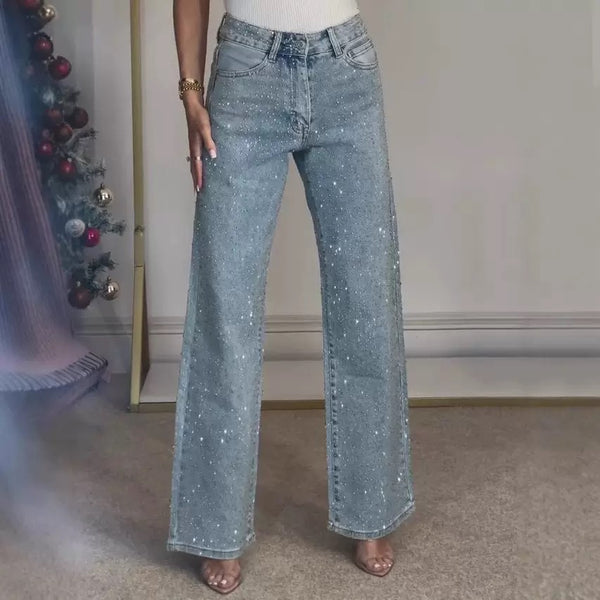 Sparkle Straight Denim Jeans