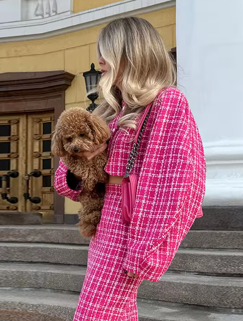 Chic Plaid Tweed Suit