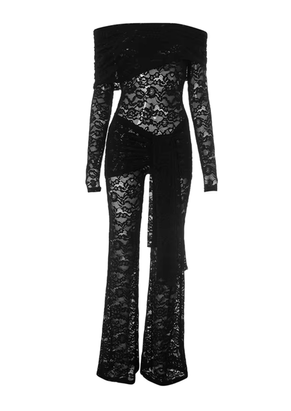 Stylish Black Lace Jumpsuit