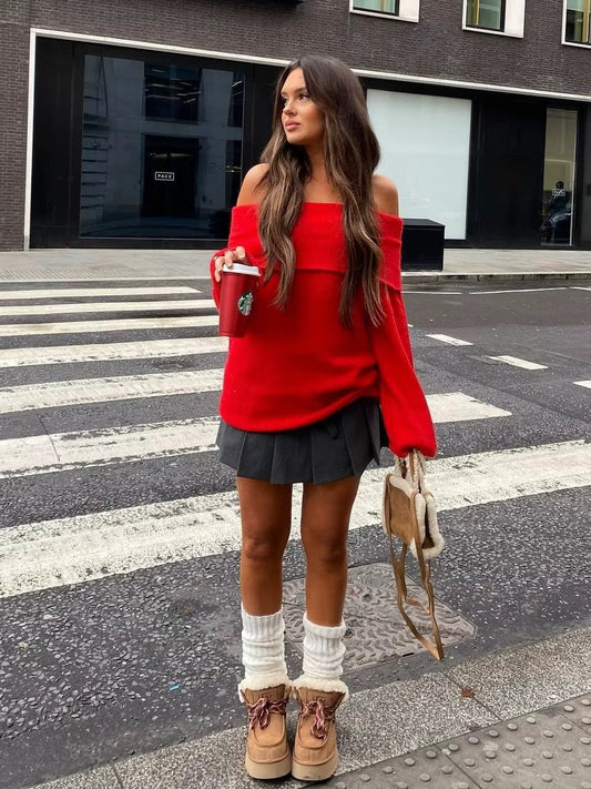 Chic Boat Neck Knits