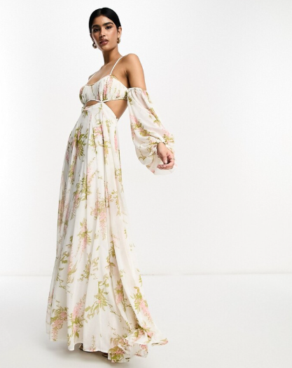 Whispering Blossom Maxi Dress
