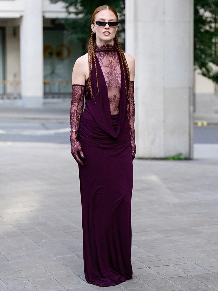 Elegant Lace Evening Gown