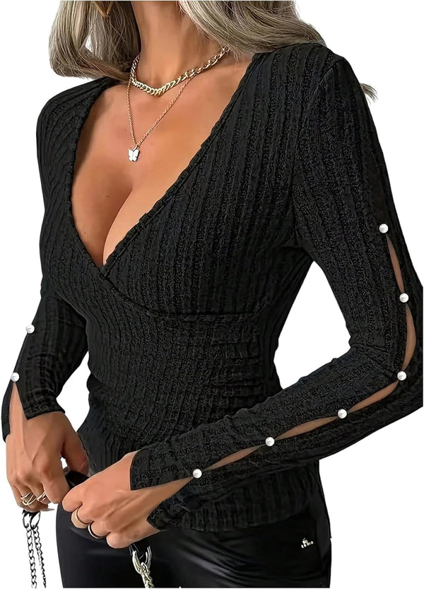 Chic V-Neck Wrap Top