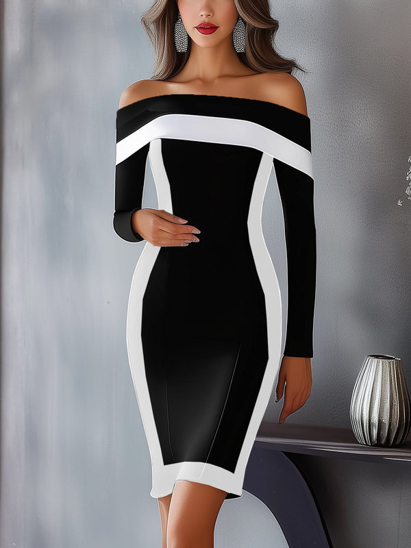 Elegant Off-Shoulder Bodycon Dress