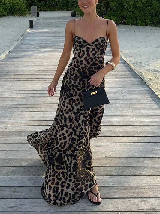 Fierce Leopard Print Maxi DressFierce