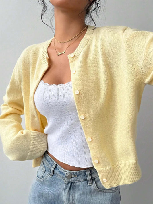 Cozy Knit Button Cardigan