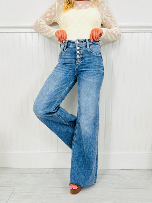 Tummy Control Wide Leg Jeans
