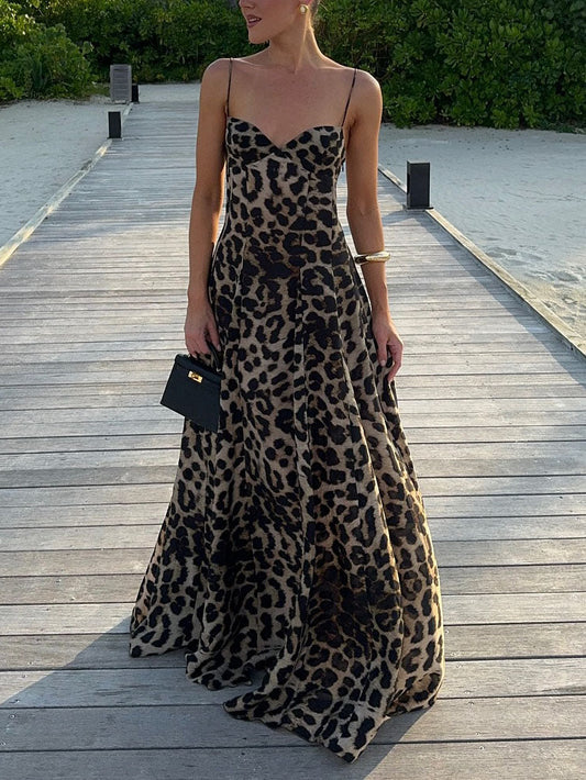 Fierce Leopard Print Maxi DressFierce