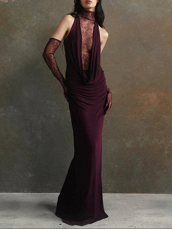 Elegant Lace Evening Gown