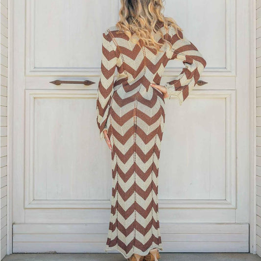 Chic Striped Maxi Sundress
