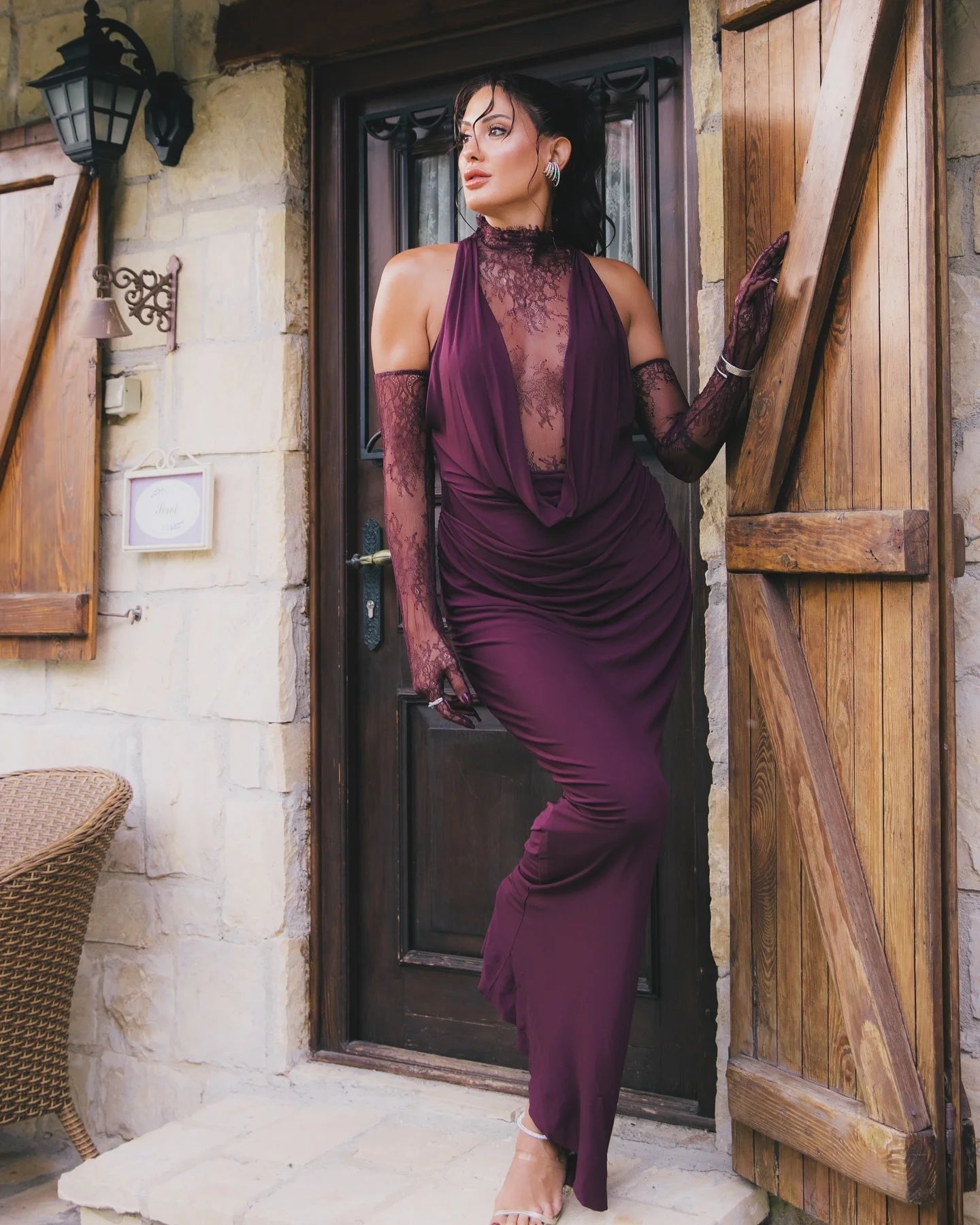 Elegant Lace Evening Gown