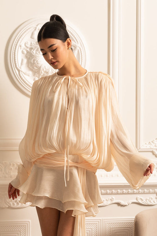 Elegant Draped Mini Dress