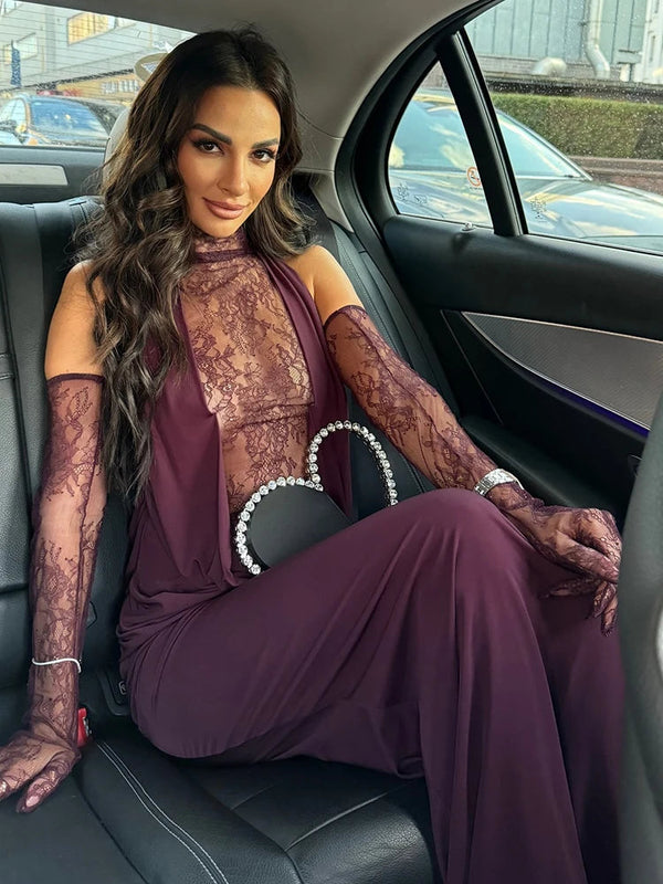 Elegant Lace Evening Gown