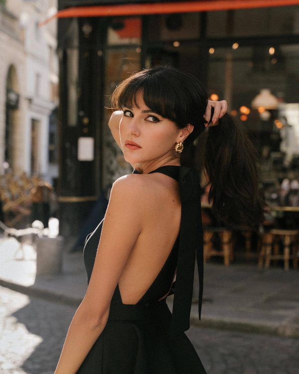 Chic Black Swing Dress