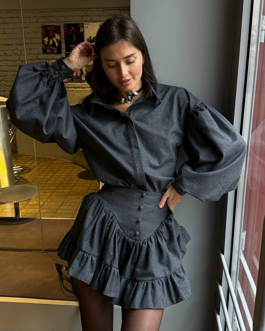 Stylish Ruffle Skirt Set