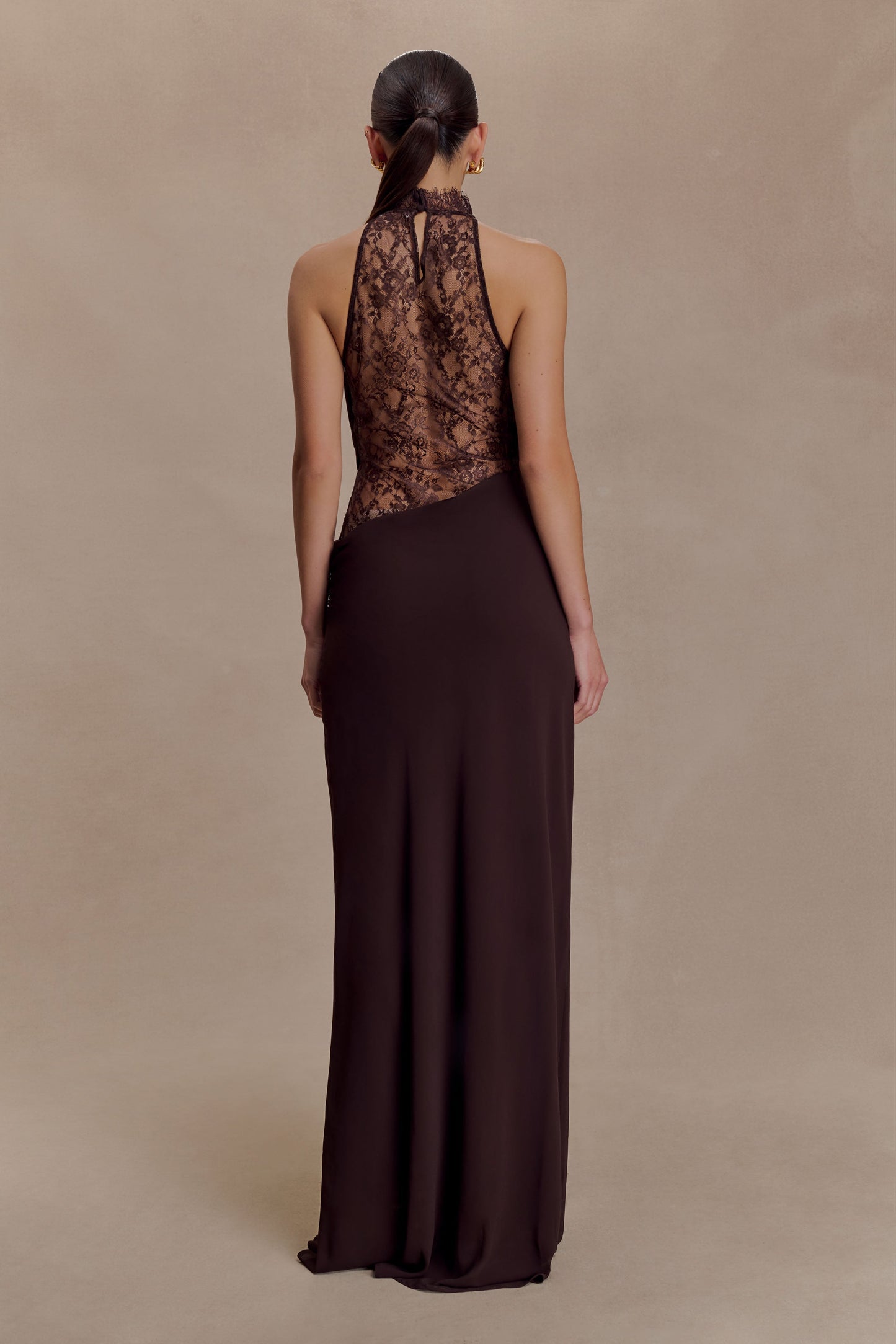 luxeflowr Lace Chiffon Maxi Dress