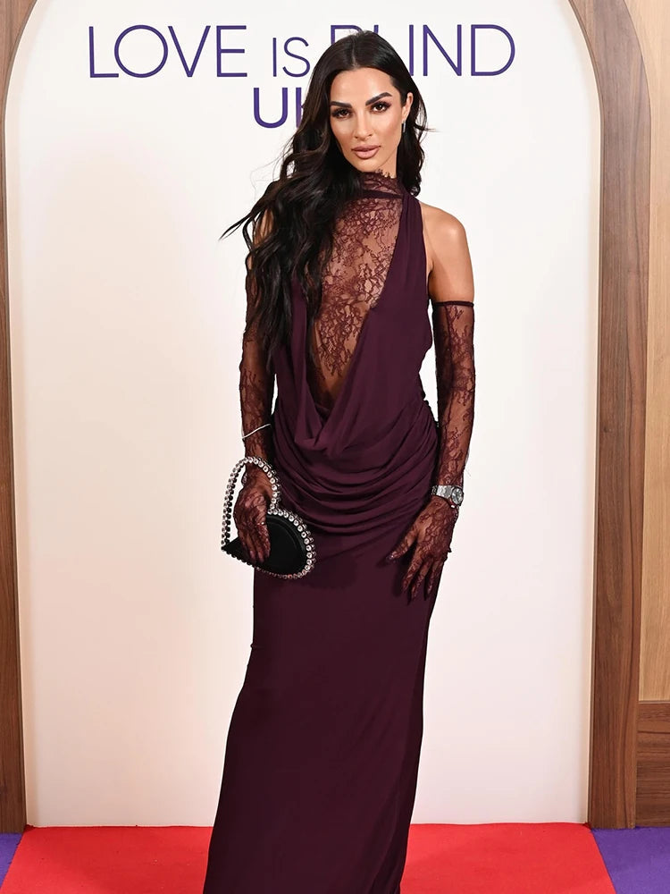 Elegant Lace Evening Gown