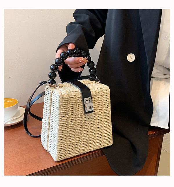 Eco-Chic Beaded Handbag