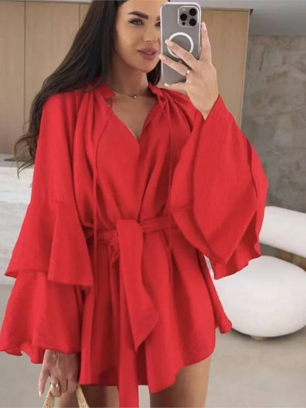 Flurr Stylish Pleated Dress