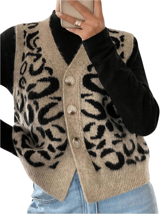 Leopard Print Women's Vest