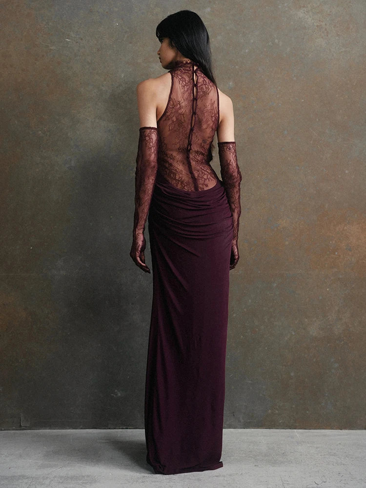 Elegant Lace Evening Gown