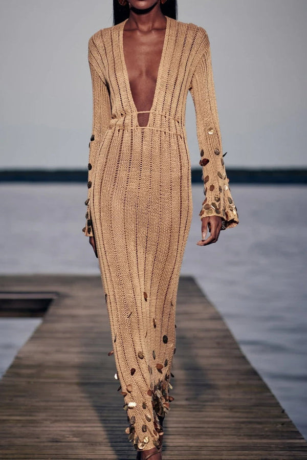 Glamorous Gold Maxi Dress