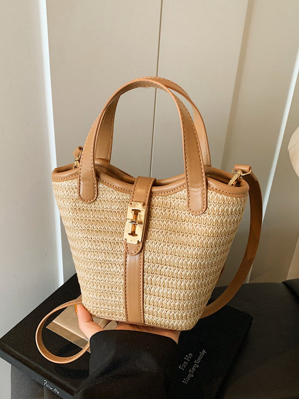 Chic Woven Bucket Bag