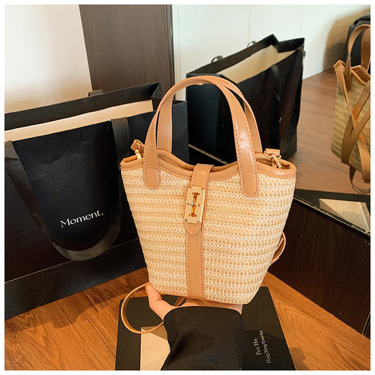 Chic Woven Bucket Bag
