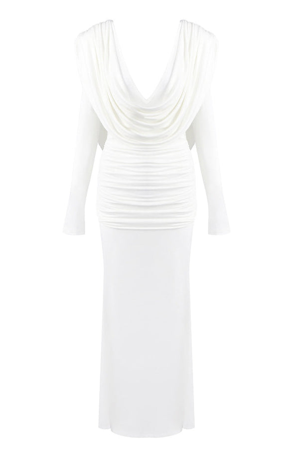 Elegant Draped Maxi Dress