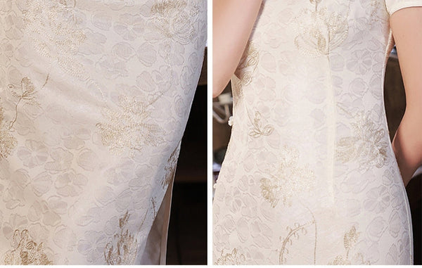 Chic White Cheongsam Dress