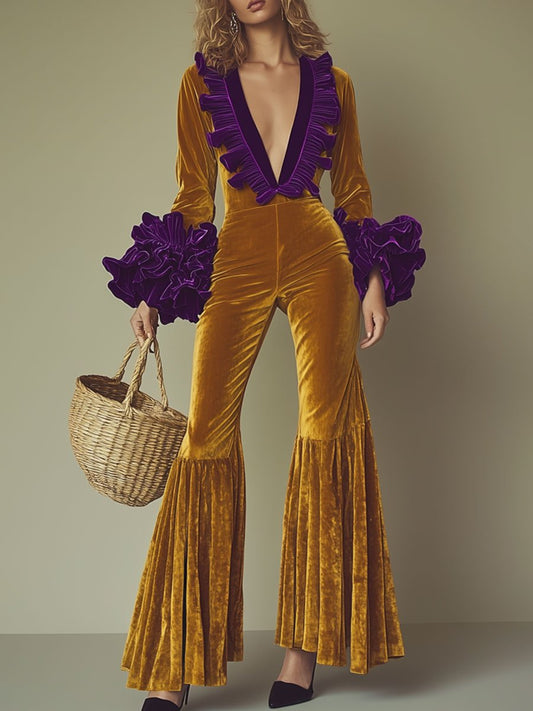 Glam Purple Party Jumpsuit
