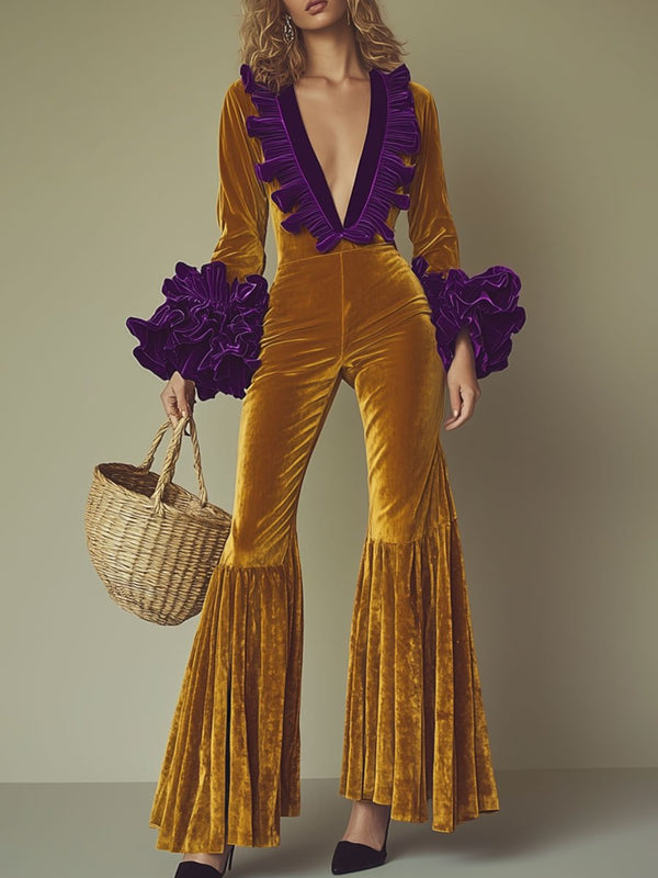 Glam Purple Party Jumpsuit