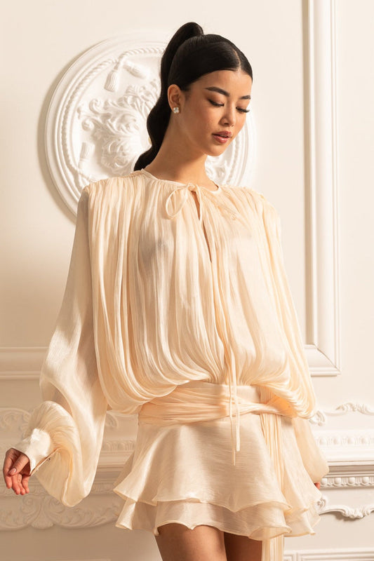 Elegant Draped Mini Dress