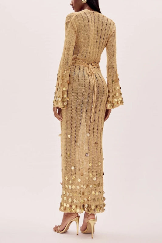Glamorous Gold Maxi Dress