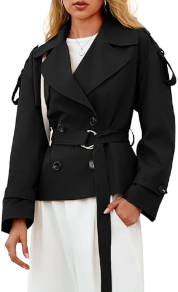 Stylish Cropped Trench Coat