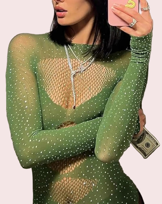 Sparkling Sheer Rave Bodysuit